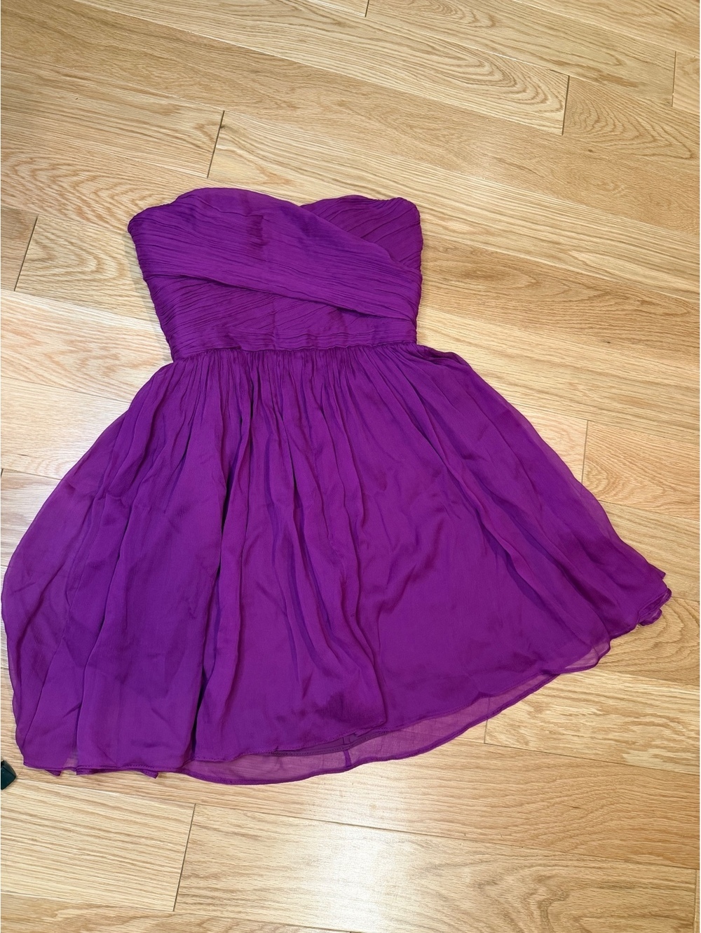 Vintage J Crew Silk Strapless Dress 0